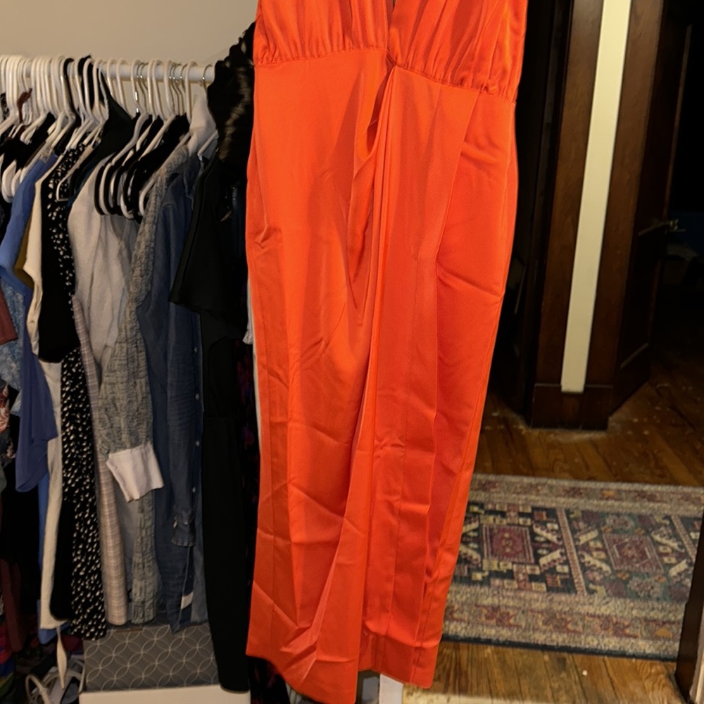 NWOT ASOS satin burnt orange dress - Picture 6 of 9